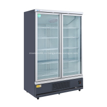 Вертикальная морозильная камера двойной двери мини холодильник вертикальный кулер